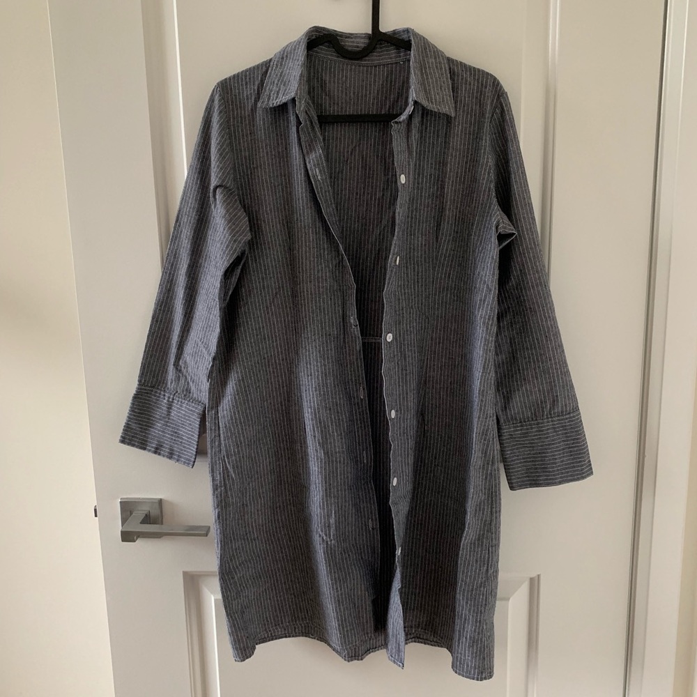 Long button-down shirt